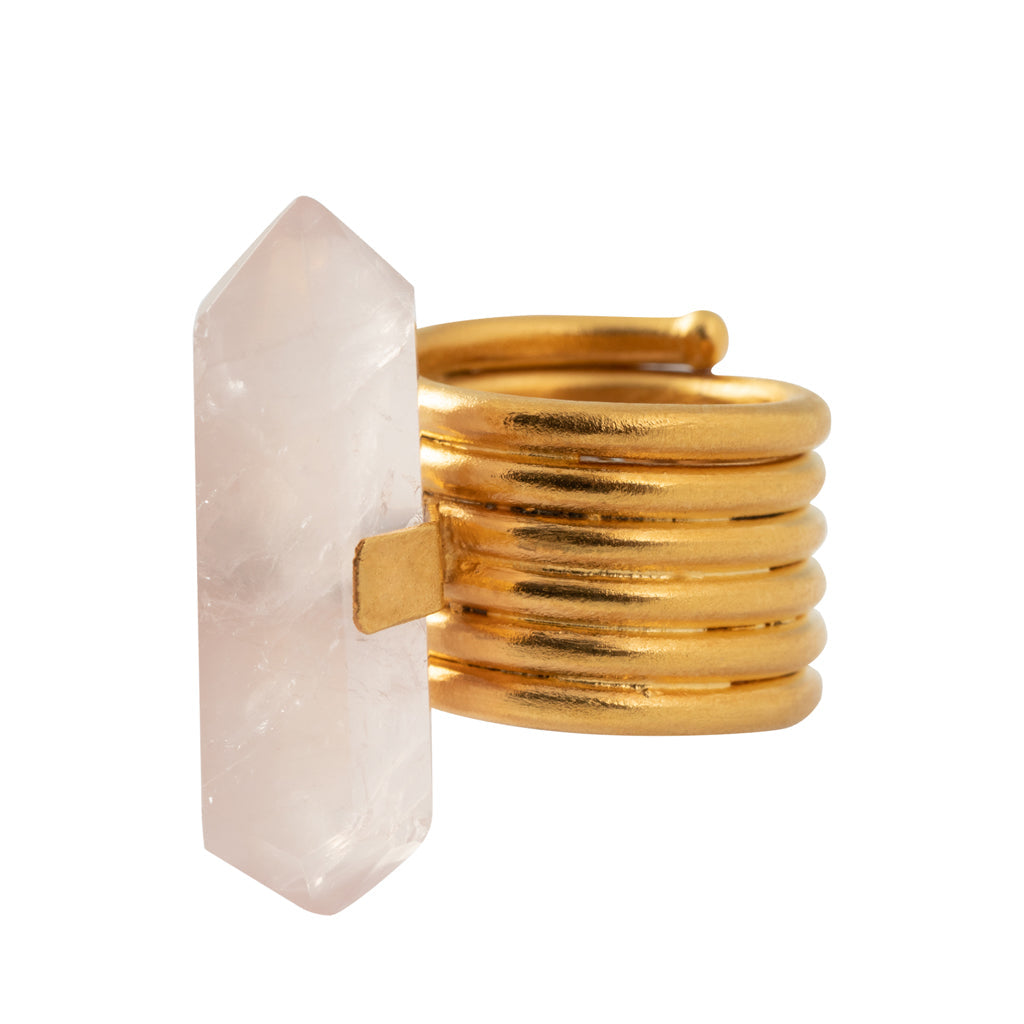Zoe Ring Pink Quartz
