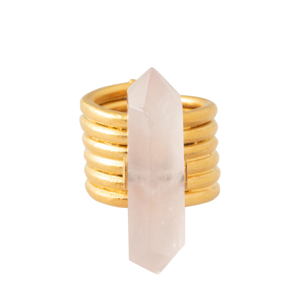 Zoe Ring Pink Quartz