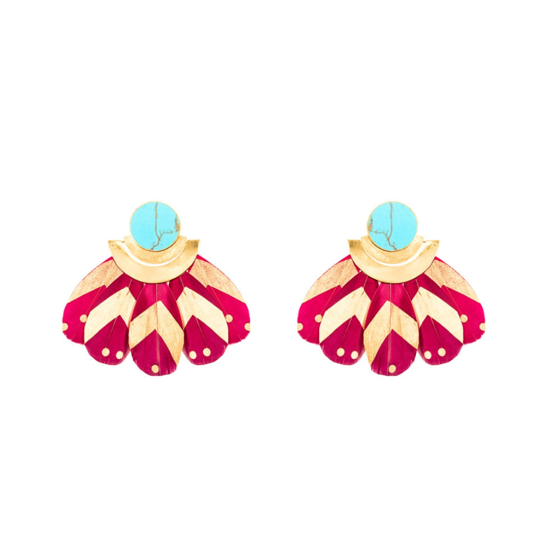 Kukulcan Red Wine Earrings
