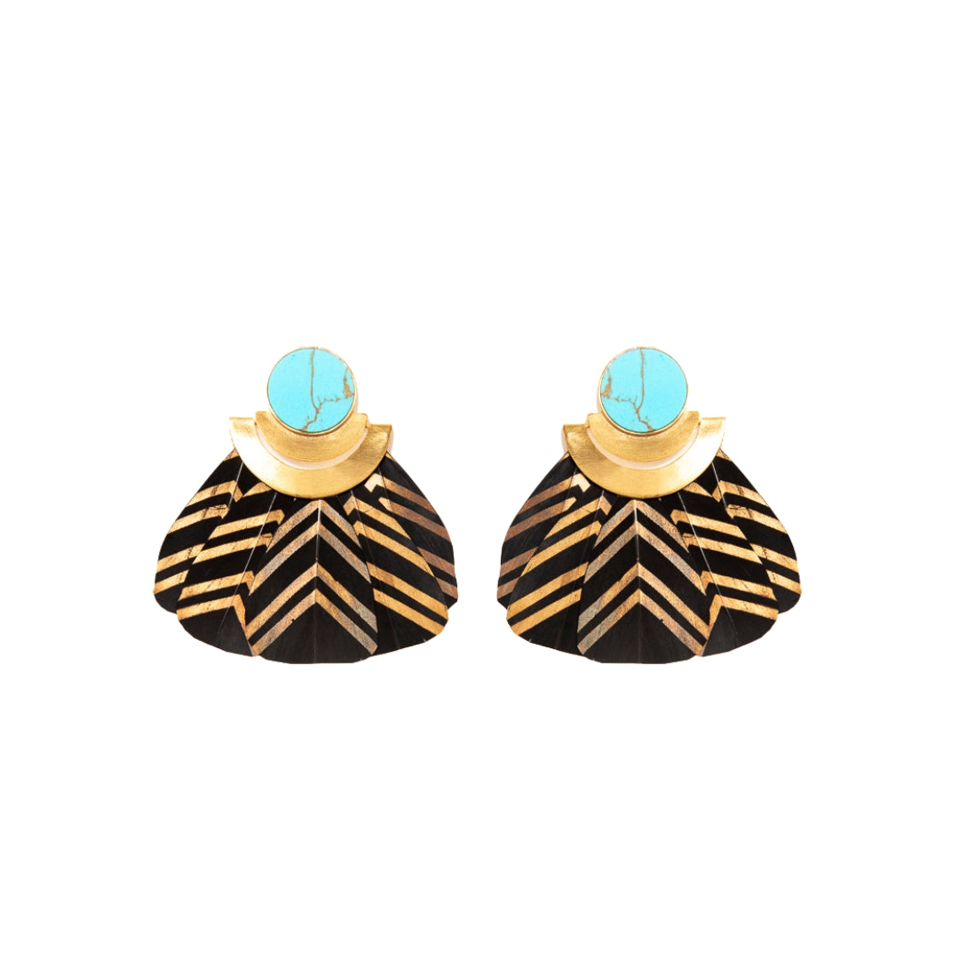 Kukulcan Black Earrings