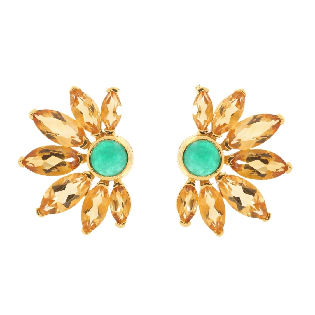 Russian sunflower earrings