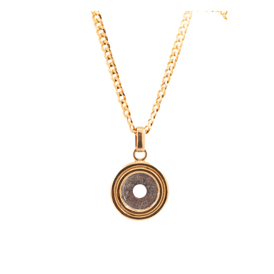 Roots coin necklace