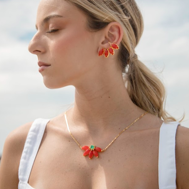 Red Velvet Necklace
